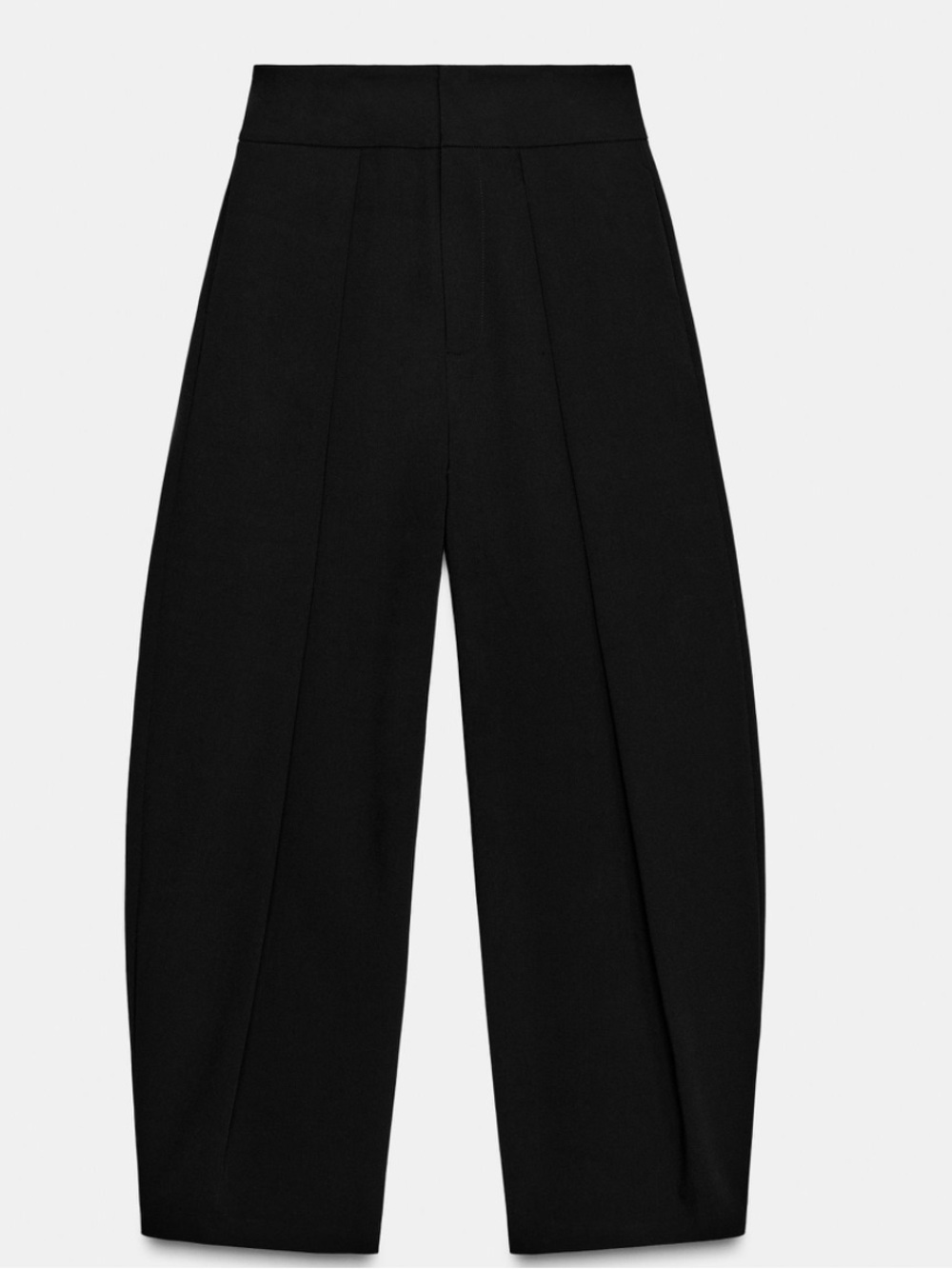 Zara Black Pleated Balloon Trousers